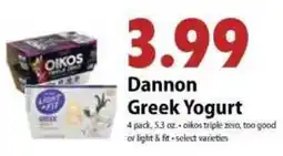 Festival Foods Dannon Greek Yogurt offer