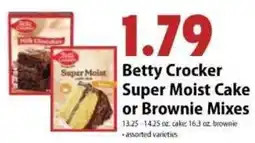Festival Foods Betty Crocker super moist cake or brownie mixes offer