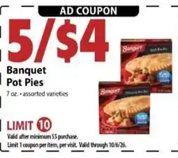 Festival Foods Banquet Pot Pies offer