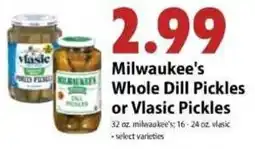 Festival Foods Milwaukee's Whole Dill Pickles or Vlasic Pickles offer