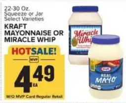 Food Lion Kraft mayonnaise or miracle whip offer