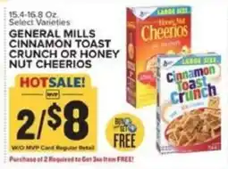 Food Lion General Mills cinnamon toast crunch or honey nut cheerios offer
