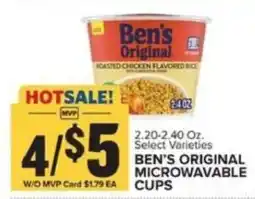 Food Lion Ben's Original microwavable cups offer