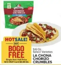 Food Lion La Chona chorizo crumbles offer