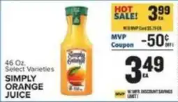 Food Lion Simply Orange Juice offer