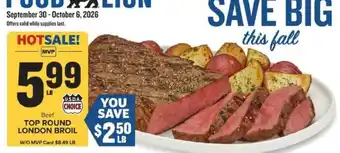 Food Lion Beef Top Round London Broil