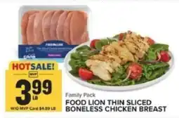 Food Lion Food Lion Thin Sliced Boneless Chicken Breast offer