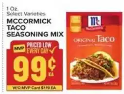 Food Lion McCormick Taco Seasoning Mix offer