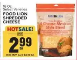 Food Lion Food Lion shredded cheese offer