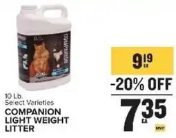 Food Lion Companion light weight litter offer