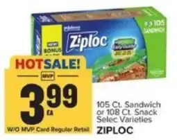 Food Lion Ziploc sandwich or snack select varieties offer