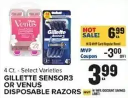 Food Lion Gillette Sensor3 or Venus Disposable Razors offer