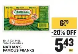 Food Lion Nathan's Famous Franks offer