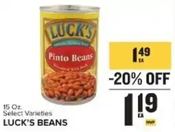 Food Lion Luck's beans offer
