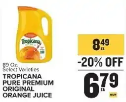 Food Lion Tropicana pure premium original orange juice offer
