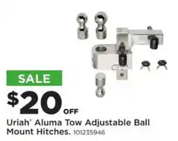 Mills Fleet Farm Uriah Aluma Tow Adjustable Ball Mount Hitches offer