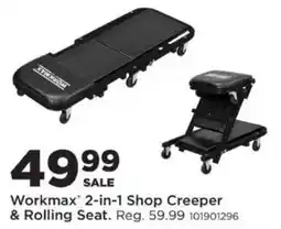 Mills Fleet Farm Workmax 2-in-1 Shop Creeper & Rolling Seat offer