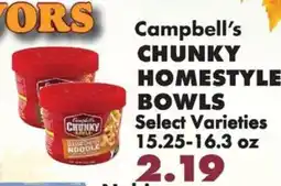 Sullivan's Foods Campbell's Chunky Homestyle Bowls offer