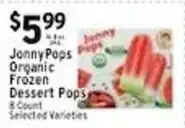 Met Foodmarkets Jonny Pops organic frozen dessert pops offer