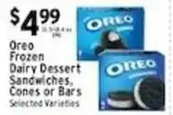 Met Foodmarkets Oreo Frozen Dairy Dessert Sandwiches, Cones or Bars offer