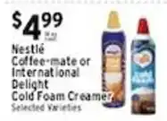 Met Foodmarkets Nestle Coffee-mate or International Delight Cold Foam Creamer offer
