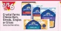 Met Foodmarkets Crystal Farms Cheese Bars, Shreds, Singles or Slices offer