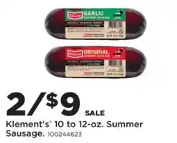 Mills Fleet Farm Klement's summer sausage offer