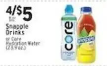 Met Foodmarkets Snapple Drinks or Core Hydration Water offer