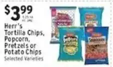 Met Foodmarkets Herr's Tortilla Chips, Popcorn, Pretzels or Potato Chips offer