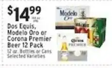 Met Foodmarkets Dos Equis, Modelo Oro or Corona Premier Beer offer