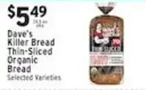 Met Foodmarkets Dave's Killer Bread Thin-Sliced Organic Bread offer