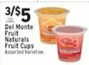 Met Foodmarkets Del Monte fruit naturals fruit cups offer