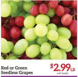 Remke Red or Green Seedless Grapes offer