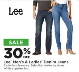 Mills Fleet Farm Lee Men's & Ladies' Denim Jeans offer