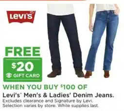 Mills Fleet Farm Levi's Men's & Ladies' Denim Jeans offer