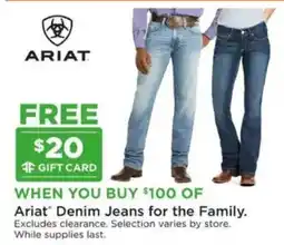 Mills Fleet Farm Ariat Denim Jeans for the Family offer