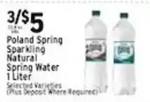 Met Foodmarkets Poland Spring Sparkling Natural Spring Water offer