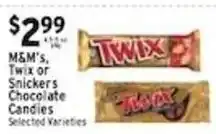 Met Foodmarkets M&M's, Twix or Snickers Chocolate Candies offer