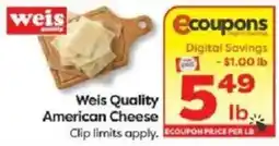 Weis Markets Weis Quality American Cheese offer