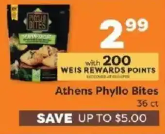 Weis Markets Athens Phyllo Bites offer