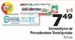 Weis Markets Sensodyne or Parodontax Toothpaste offer