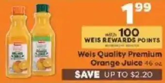 Weis Markets Weis Quality Premium Orange Juice offer
