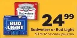 Weis Markets Budweiser or Bud Light offer