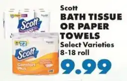 Sullivan's Foods Scott bath tissue or paper towels offer