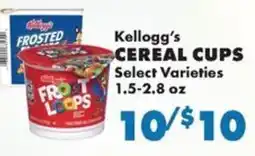 Sullivan's Foods Kellogg's cereal cups offer