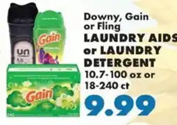 Sullivan's Foods Downy, Gain or Fling laundry aids or laundry detergent offer