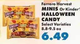 Sullivan's Foods Ferrero Harvest Minis Or Kinder Halloween Candy offer