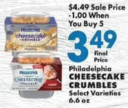 Sullivan's Foods Philadelphia cheesecake crumbles offer