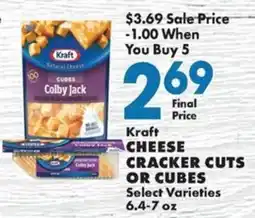 Sullivan's Foods Kraft cheese cracker cuts or cubes offer