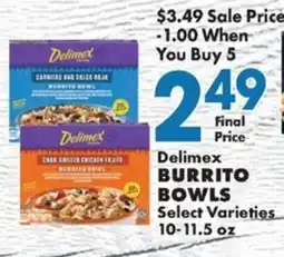 Sullivan's Foods Delimex burrito bowls offer